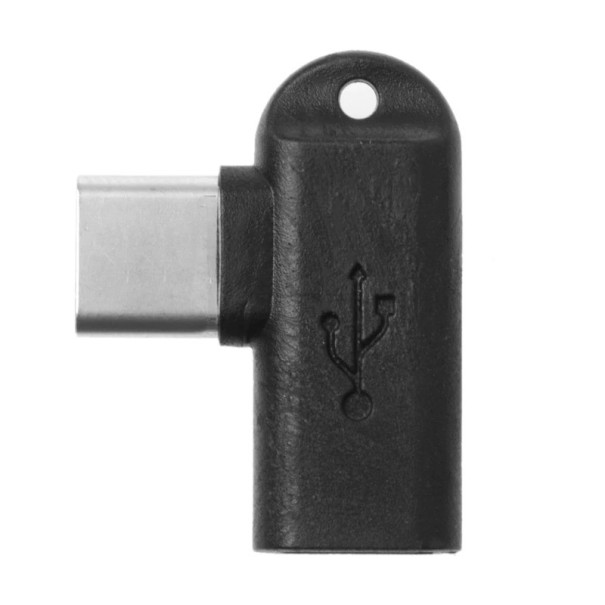 Kątowy adapter USB-C do Micro USB M / F czarny