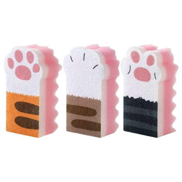 Kattenpootspons 3 stuks roze