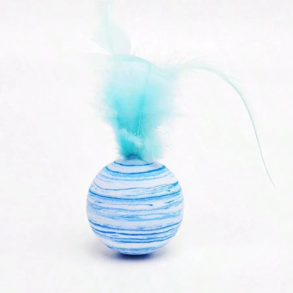 Kattenspeelgoed Verenbal Interactieve verenbal voor katten Stimulatie van jachtinstincten Veilig materiaal blauw