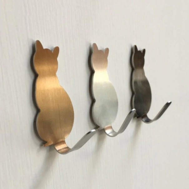 Kattformad självhäftande krok 2 st