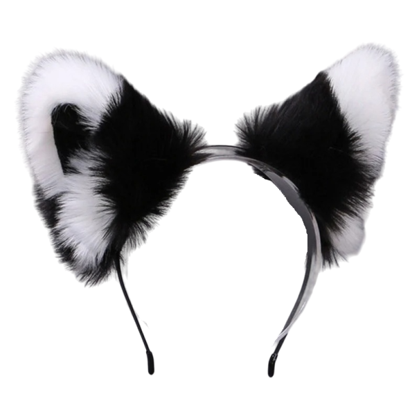 Kattöron på pannband Plysch kattöron på pannband Cosplay-tillbehör Tjejpannband till Halloween