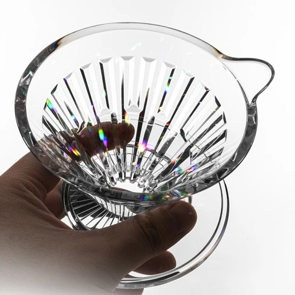 Kávový překapávač na 1 šálek plast transparentní ruční příprava kávy pour over filtr pro domácí použití 1