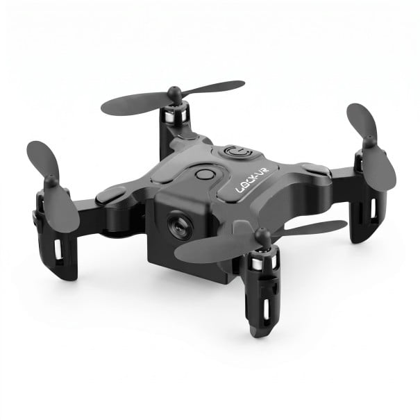 Käytävä mini droni 8K HD kameralla 9,5 x 9,5 x 3 cm Kauko-ohjain puhelintelineellä Suojakehykset propelleille Musta Ilmakuvia varten 1