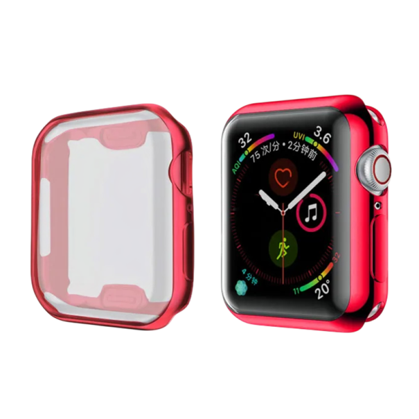 Každodenní ochrana Apple Watch Ultra 49 mm Series Ultra 1 2 Ochranný kryt s ochranou displeje 360° Zacvakávací pouzdro iWatch červená