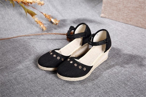 Keilpumps für Damen schwarz 38