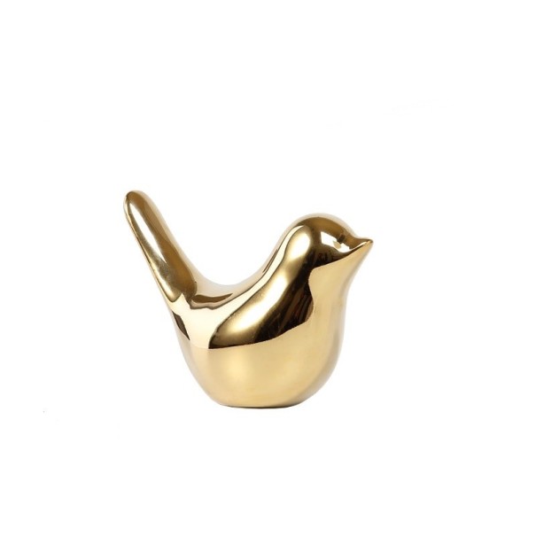 Keraaminen kultainen lintu L