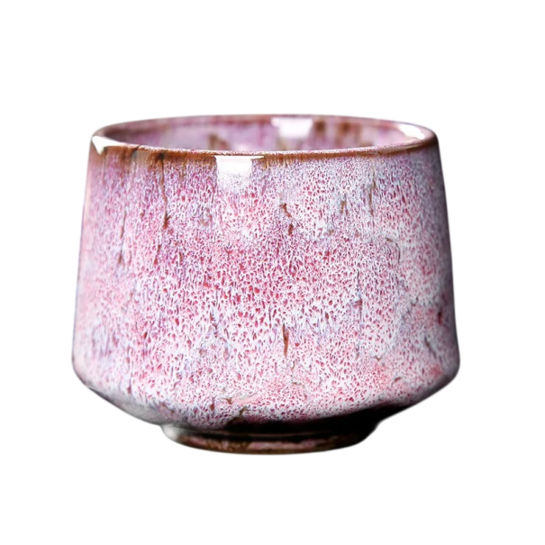 Keramický hrneček 200 ml kompaktní šálek na kávu a čaj 8,5 × 8,2 × 6,5 cm z keramiky pro každodenní použití doma i v kanceláři růžová