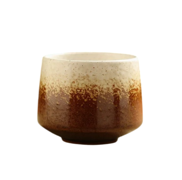 Keramický hrneček 200 ml, šálek na kávu a čaj 8,5 × 8,2 × 6,5 cm z keramiky pro každodenní použití doma i v kanceláři béžova