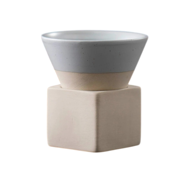 Keramický hrnek 130 ml keramika malý šálek na espresso kávu i čaj pro každodenní použití do domácnosti i kanceláře šedá