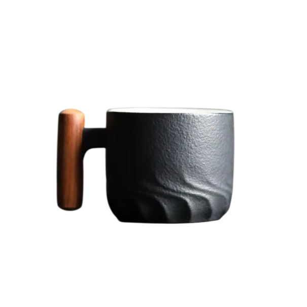 Keramický hrnek s uchem 70 ml malý espresso hrnek z keramiky s madlem pro kávu a čaj na espresso a ristretto pro domácí použití černá