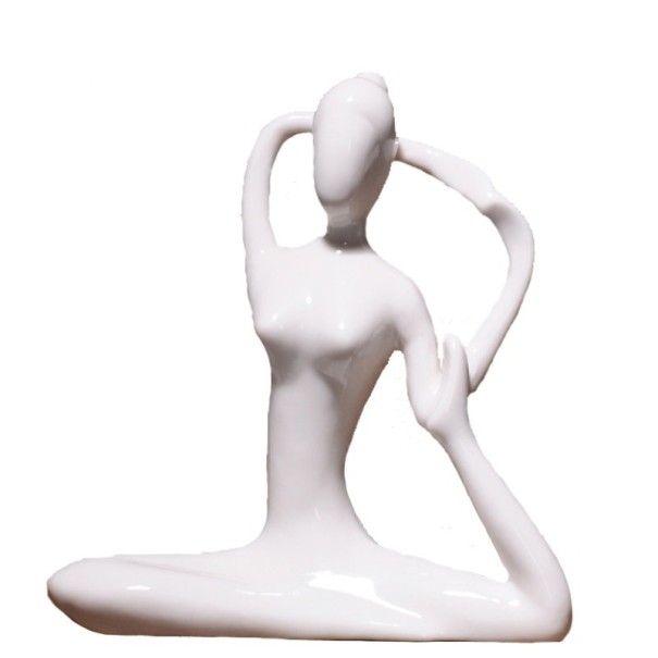Keramikstatue af en yogi 6
