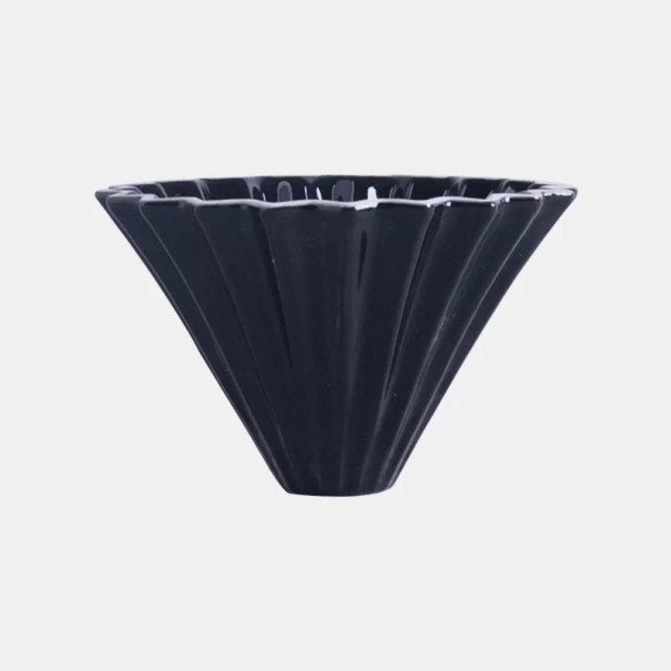 Keramischer Kaffeefilter Dripper 3–4 Tassen hohe Wärmeleitfähigkeit Keramik pour over Zubereitung von Kaffee für Zuhause und Profis schwarz