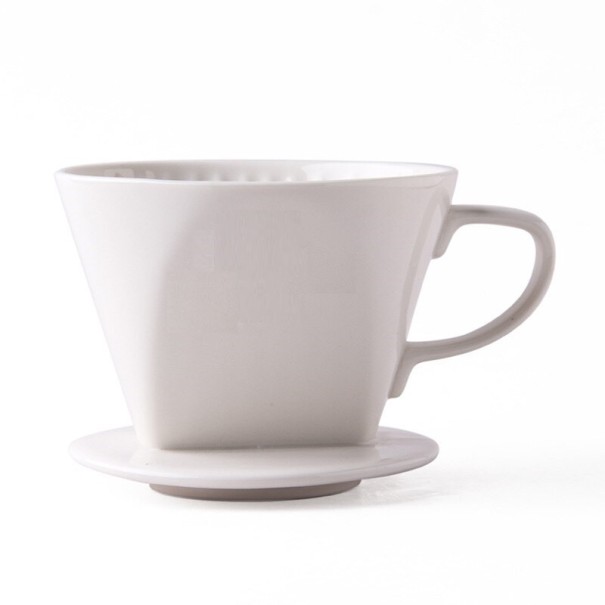 Keramisk kaffedrypper hvid