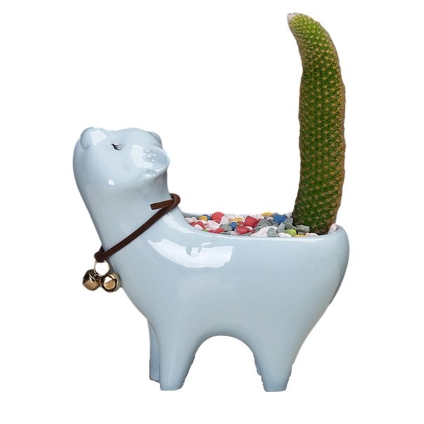 Keramisk kattblomkruka 5