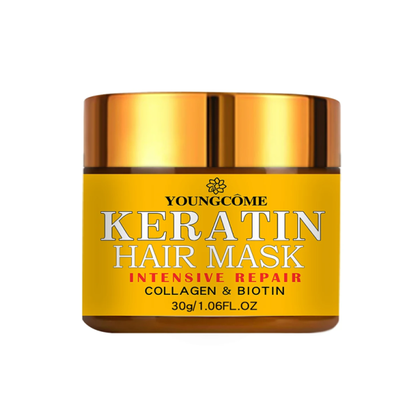 Keratin hårmaske 30 g med kollagen og biotin Regenererende pleje Dyb reparation af skadet hår Næring og styrkelse af hårfibrene 1