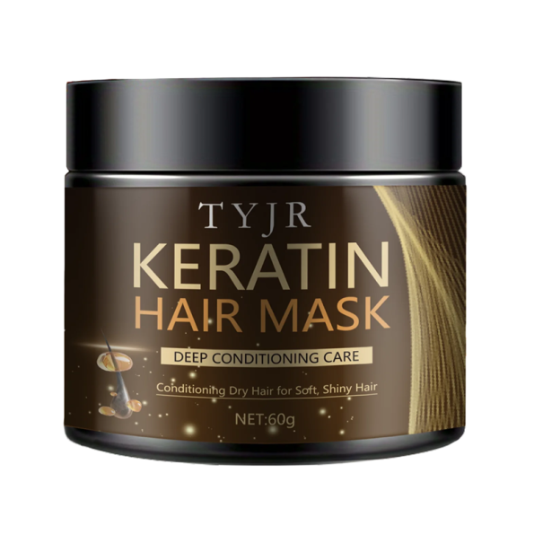 Keratinmask för torrt och skadat hår 60 g Intensiv regenerering Djupnäring Glans och mjukhet Reparation av hårets fiberstruktur 1