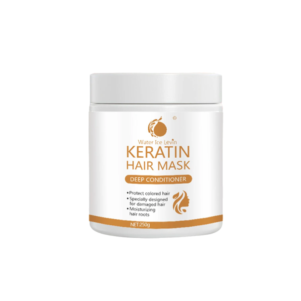 Keratinmaske til tørt og skadet hår 250 g Intensiv pleje og næring Beskyttelse af farvet hår Regenerering og hydrering af hårstrukturen 1