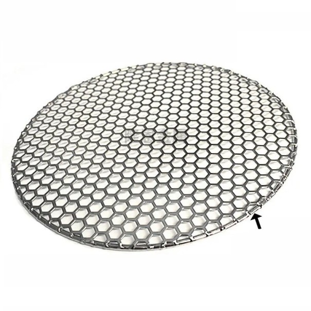 Kerek grillrács 32 cm Rozsdamentes acél 2 mm vastagság 5 mm drót BBQ rács hús, zöldség és hal grillezéséhez Rács grillhez, tűzrakóhoz, kerthez 1