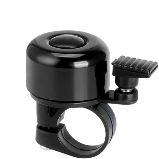 Kerékpárcsengő 5,5 x 5 cm kormányra Átmérő 22–25 mm Fém kerékpárcsengő hangos hanggal Korrózióálló Biztonsági tartozék fekete