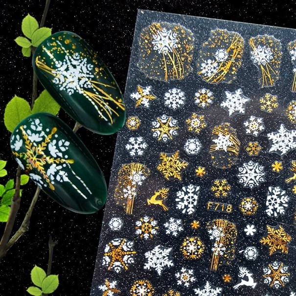 Kerst 3D nagelstickers 6