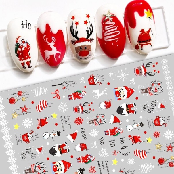 Kerst 3D nagelstickers N979 5