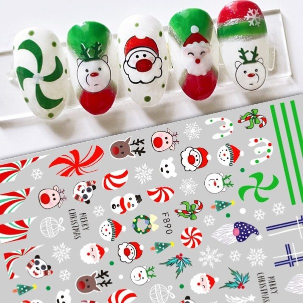Kerst 3D nagelstickers N979 6