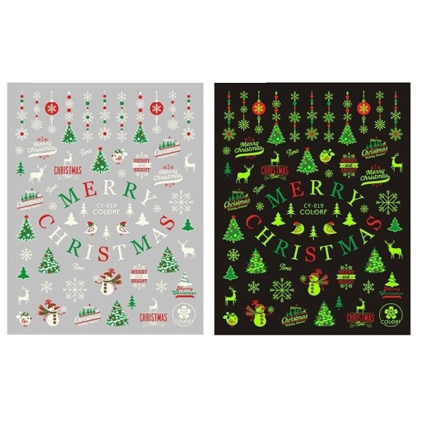 Kerst 3D nagelstickers N981 1