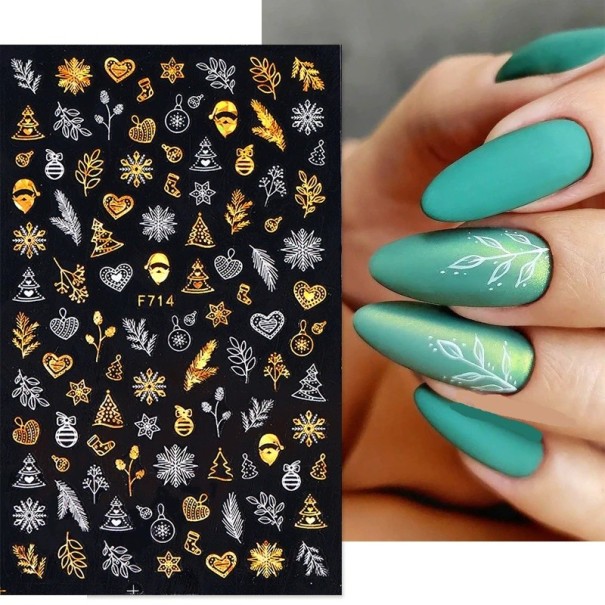 Kerst 3D nagelstickers N984 3