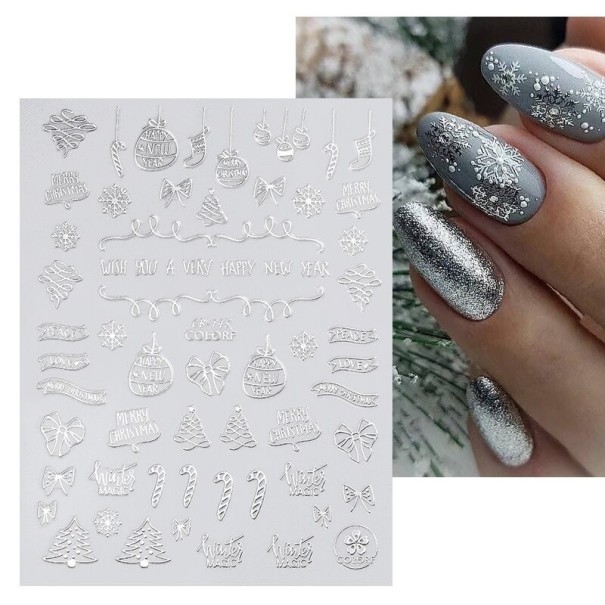 Kerst 3D nagelstickers N985 2
