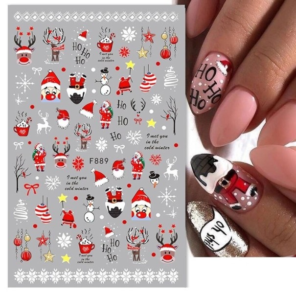 Kerst 5D nagelstickers 7