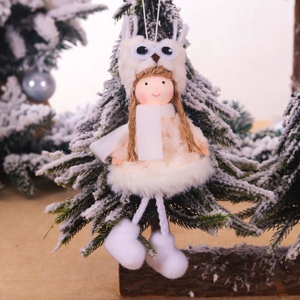Kerst decoratief beeldje wit