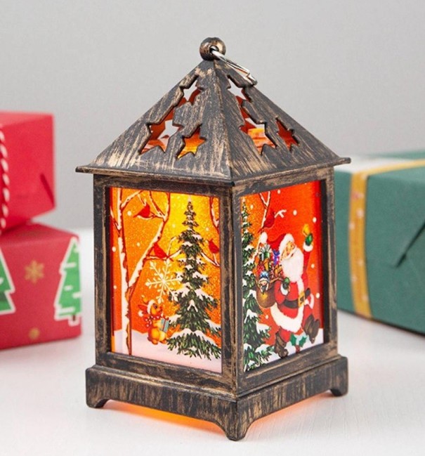 Kerst gloeiende lantaarn 3