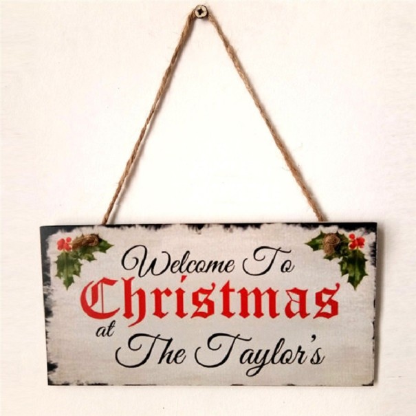 Kerst hangend bord 2