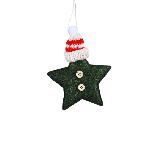 Kerst hangende decoratie ster 13 x 10 cm 2