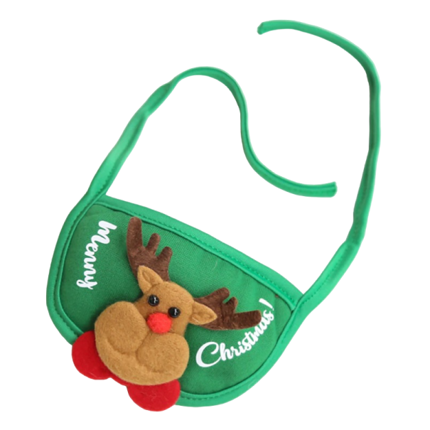 Kerst honden slabbetje groen