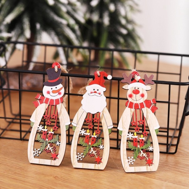 Kerst houten ornament A1