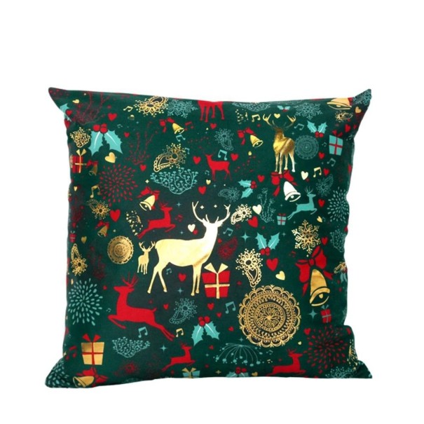 Kerst kussensloop groen 1
