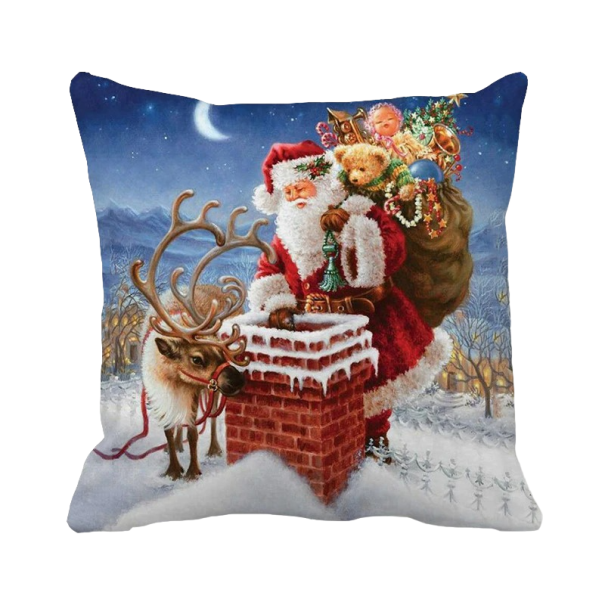 Kerst kussensloop Kerstman