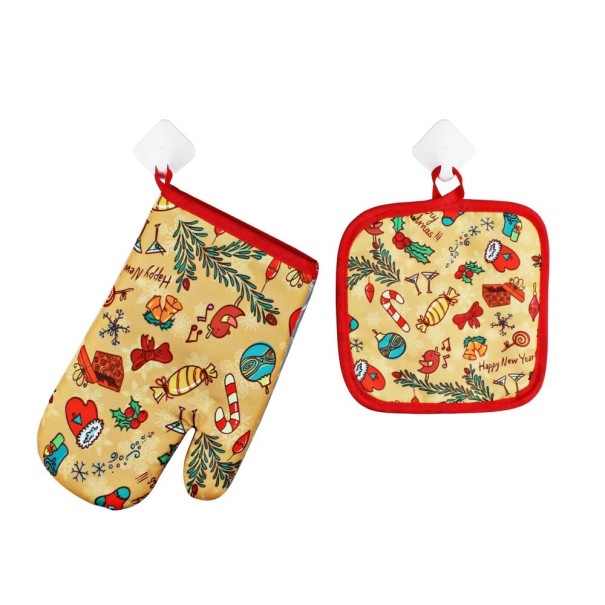 Kerst ovenwant met mat 2 stuks 2