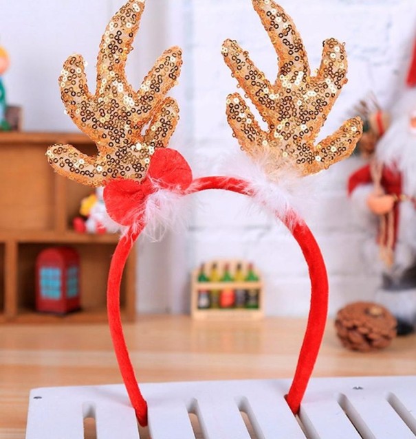 Kerst rendier hoofdband rood