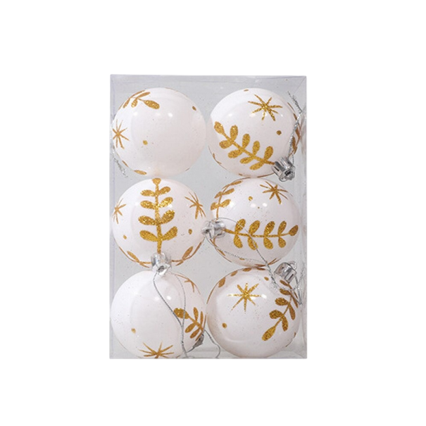 Kerstballen 6 cm 6 stuks Z352 2