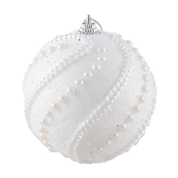 Kerstballen wit 4 stuks 3