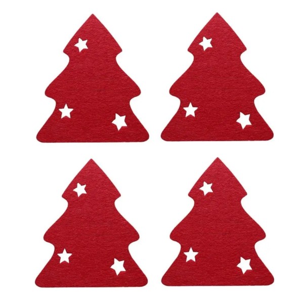 Kerstbestekkoffer - boom 4-delig V132 grijs