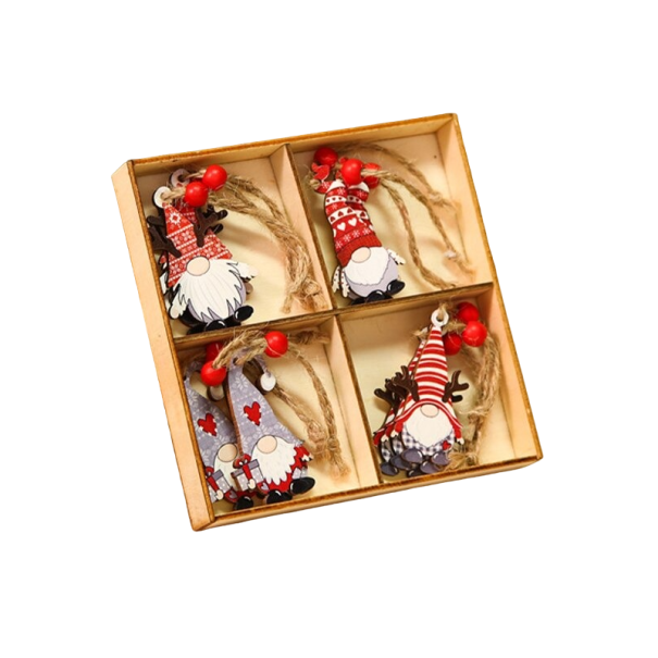 Kerstdecoratie elfjes om op te hangen 12 stuks 2
