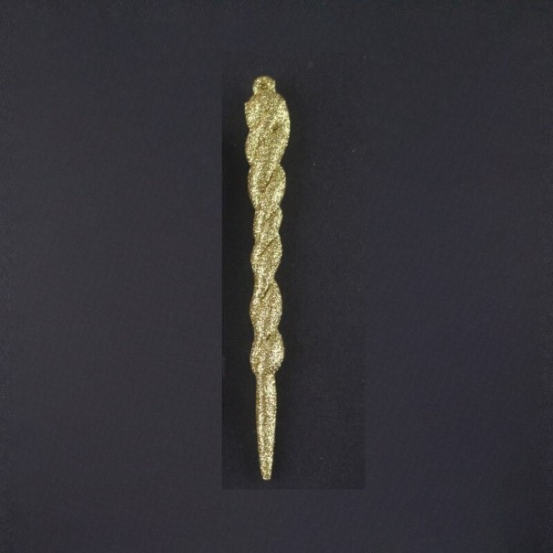 Kerstdecoratie ijspegel 12 stuks goud