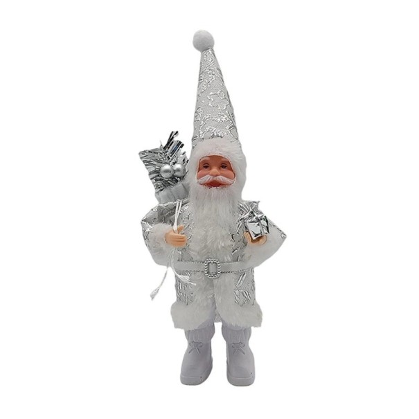 Kerstdecoratie Kerstman 24 cm wit