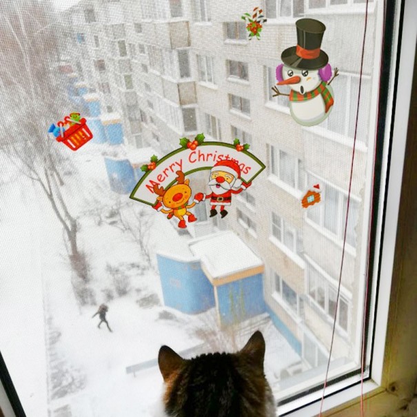 Kerstdecoratie stickers