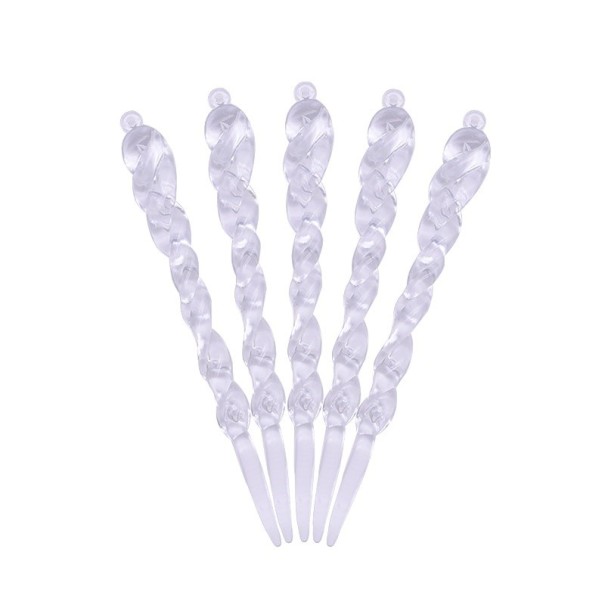 Kerstdecoratieve ijspegels 10 stuks doorzichtig