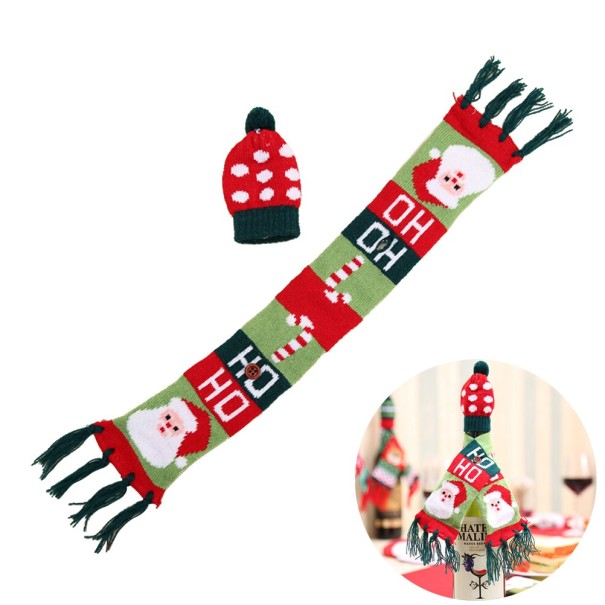 Kerstdecoratieve sjaal met flessendop J3473 1