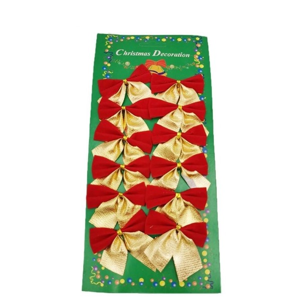 Kerstdecoratieve strikken 12 stuks C623 1